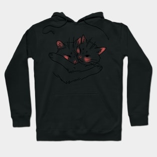 cats cuddled together Hoodie